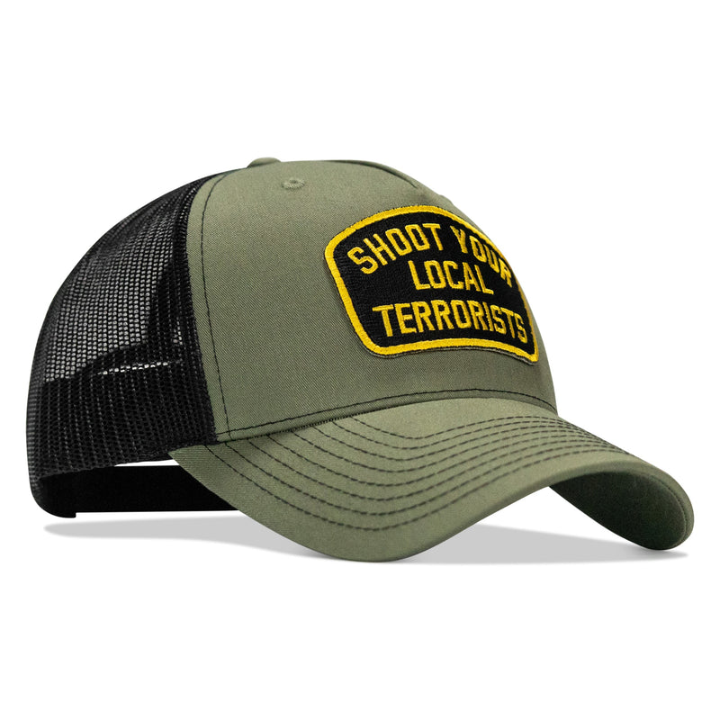 Load image into Gallery viewer, Shoot Your Local Terrorists Patch Snapback Hat