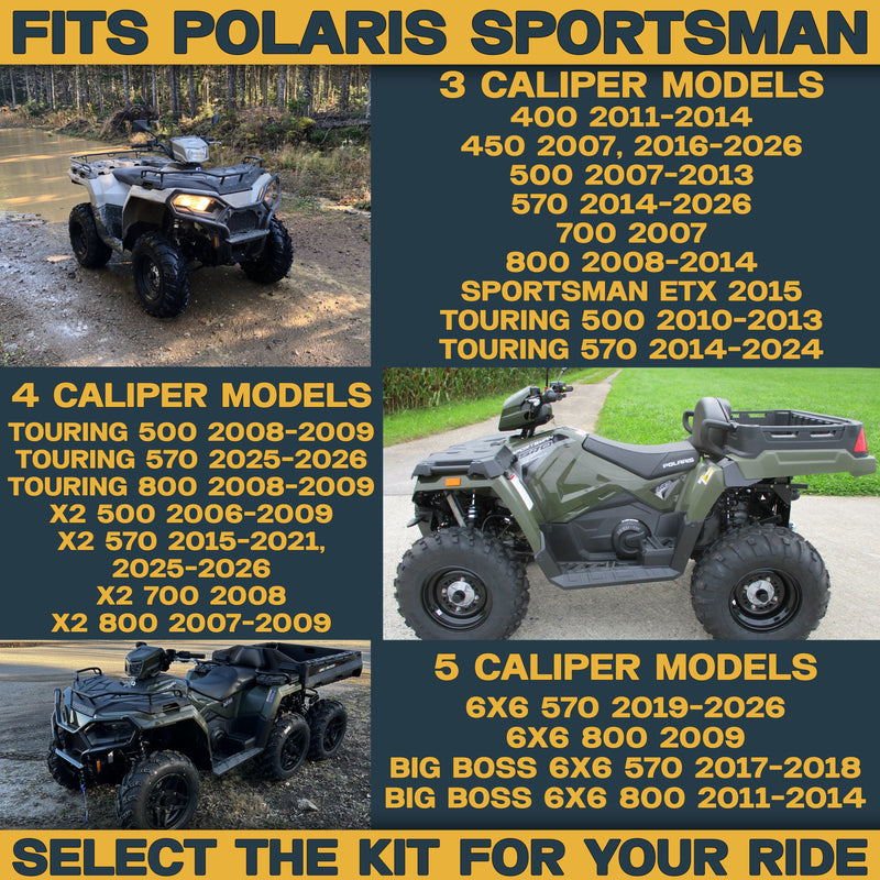 Load image into Gallery viewer, Polaris Sportsman 400/450/500/570/700/800 2007-2026 Ridge Rider Disc Brake Rotor Kit