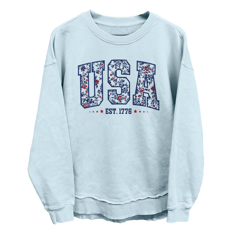 Load image into Gallery viewer, USA Floral Est 1776 (Front)