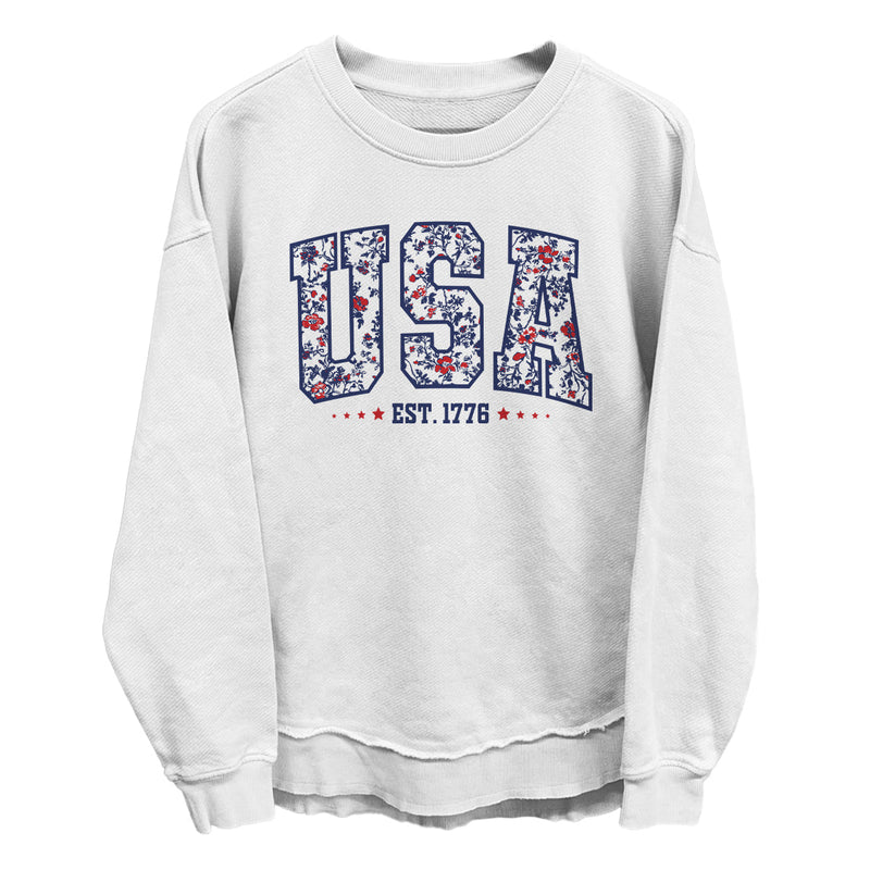 Load image into Gallery viewer, USA Floral Est 1776 (Front)