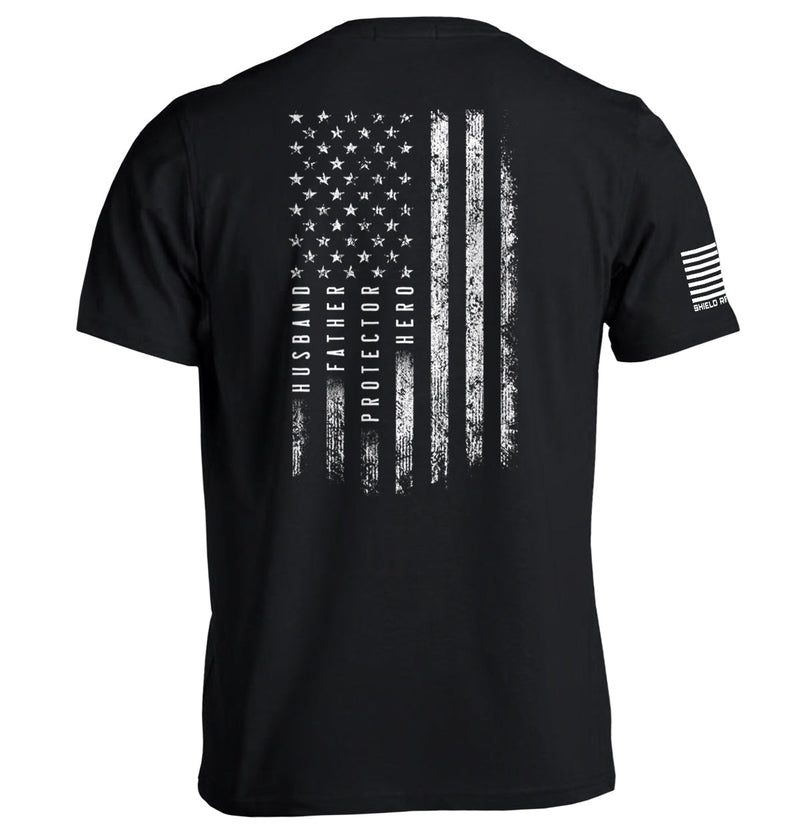 Load image into Gallery viewer, Husband Father Protector Hero American Flag
