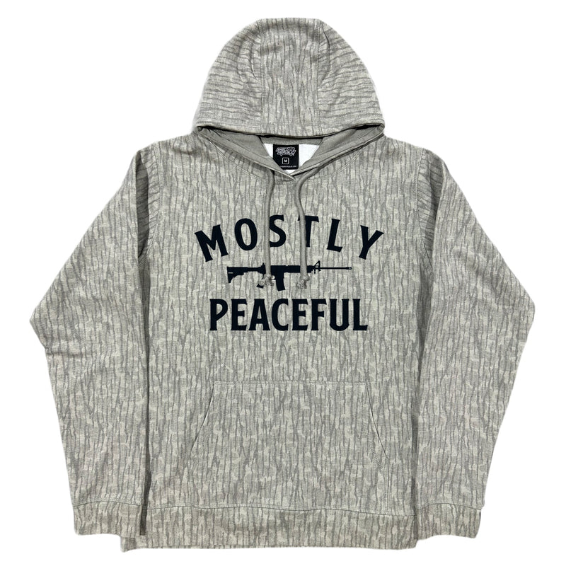Load image into Gallery viewer, Mostly Peaceful (Black) Lightweight Hoodie