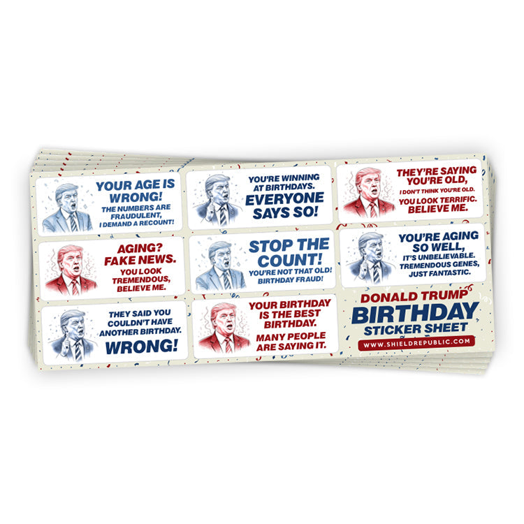 Load image into Gallery viewer, Donald Trump Birthday Sticker Sheet