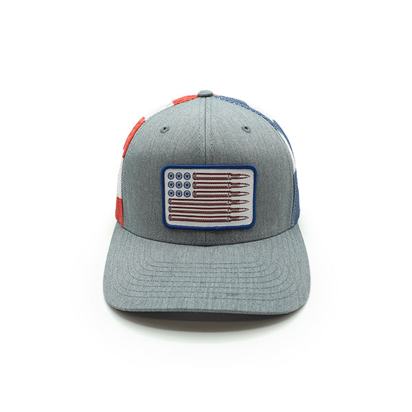 Load image into Gallery viewer, USA Bullet Flag Woven Patch Hat