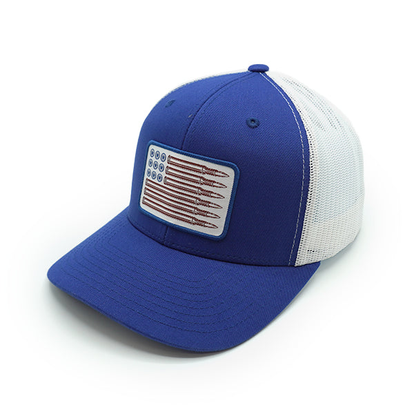 Load image into Gallery viewer, USA Bullet Flag Woven Patch Hat