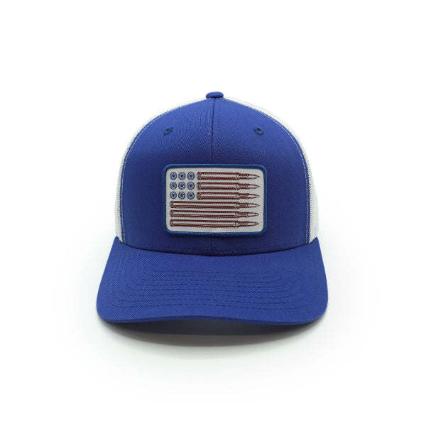 Load image into Gallery viewer, USA Bullet Flag Woven Patch Hat