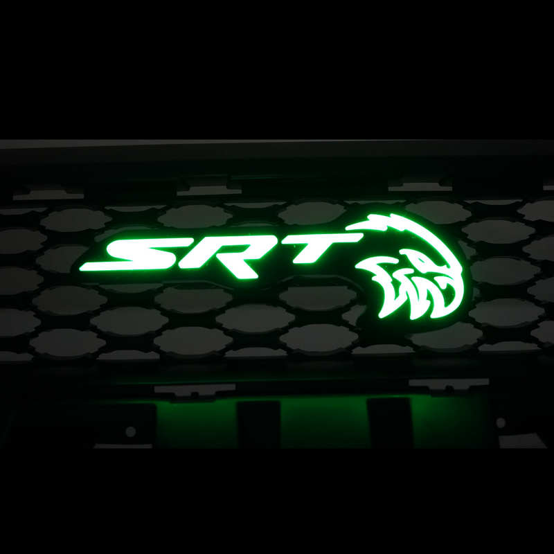 Load image into Gallery viewer, SRT Trackhawk Hellhawk LED Emblem: (Multicolor Flow)