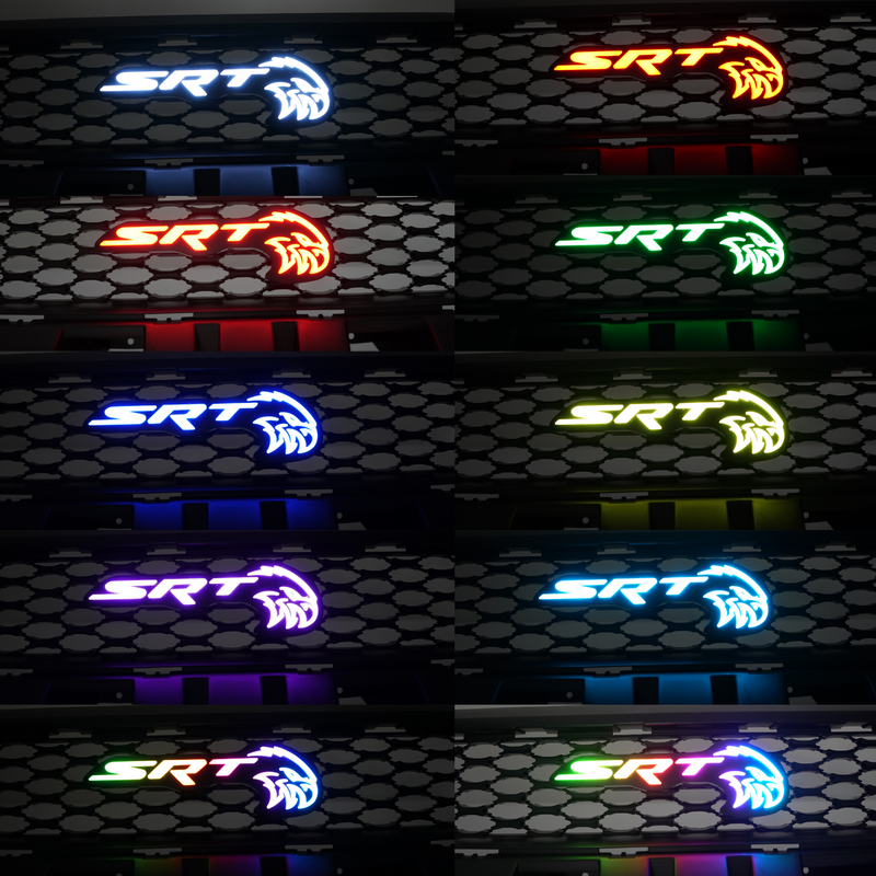 Load image into Gallery viewer, SRT Trackhawk Hellhawk LED Emblem: (Multicolor Flow)