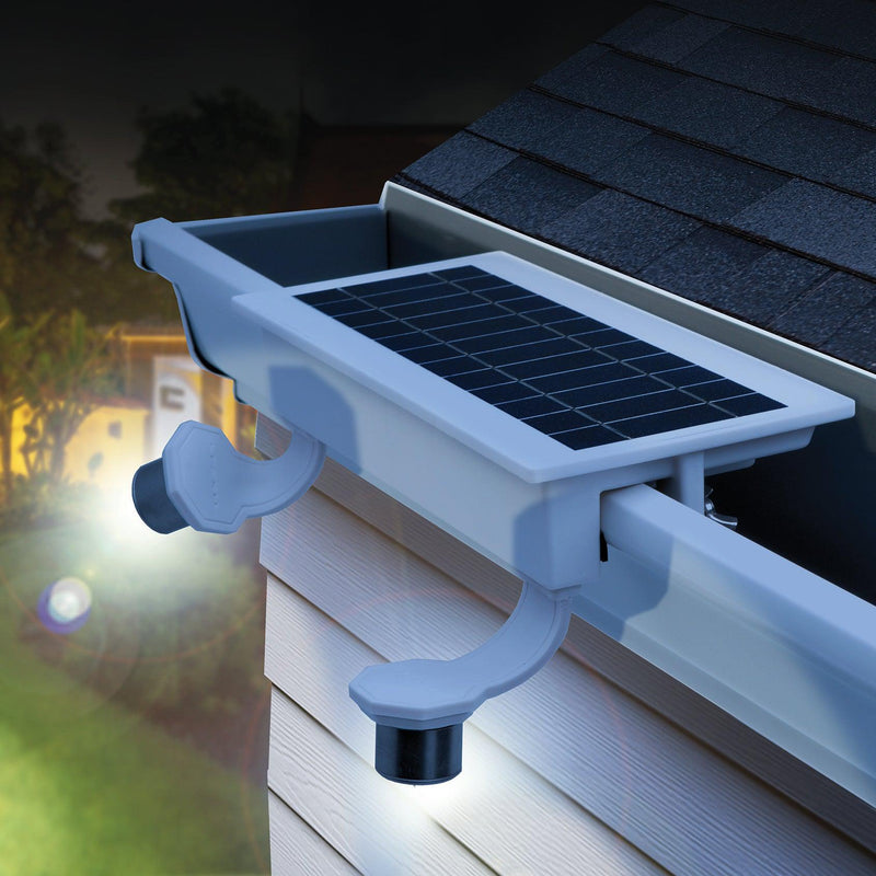 Load image into Gallery viewer, EZ Solar Home Security FLEXIT Spotlight - Gutter Mounted