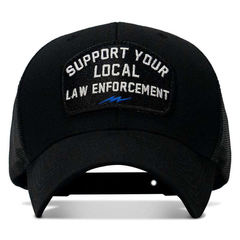 Load image into Gallery viewer, Support Your Local Law Enforcement Mid-Profile Snapback Hat
