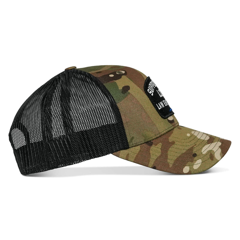 Load image into Gallery viewer, Support Your Local Law Enforcement Mid-Profile Snapback Hat