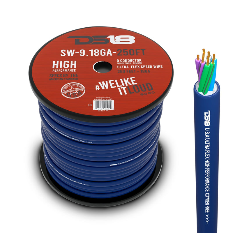 Load image into Gallery viewer, 9 X 18-GA Speed Speaker Wire 250 Feet