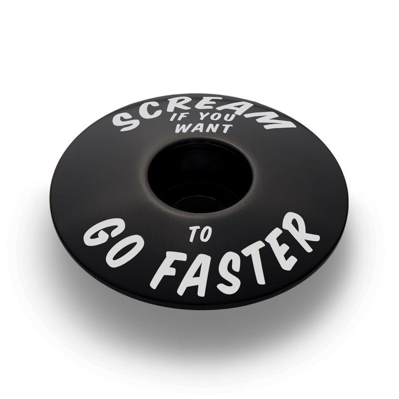 Load image into Gallery viewer, Scream If You Want to Go Faster - Bicycle Headset Cap