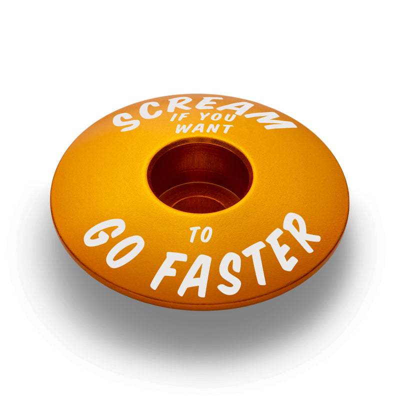 Load image into Gallery viewer, Scream If You Want to Go Faster - Bicycle Headset Cap
