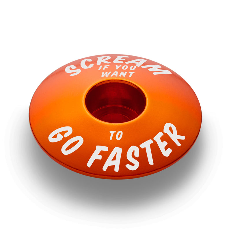 Load image into Gallery viewer, Scream If You Want to Go Faster - Bicycle Headset Cap