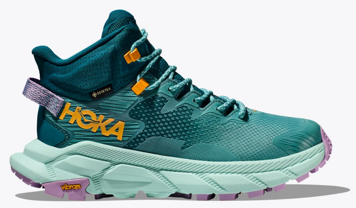 Women's Hoka Trail Code GTX, Ocean Mist/Sunlit Ocean, 6 B Medium - Skoutley Outdoors LLC
