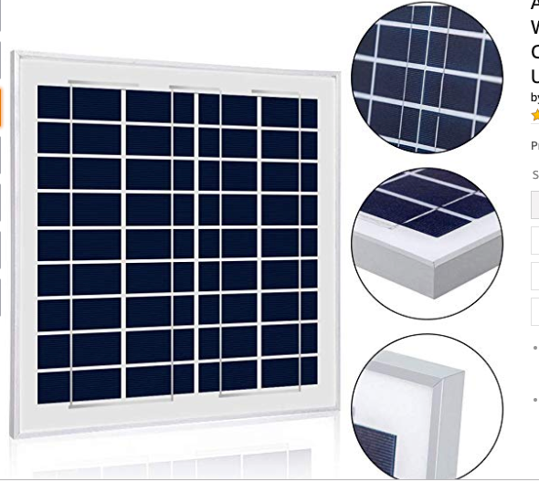 Load image into Gallery viewer, ACOPower 15W 12V Solar Charger Kit, 5A Charge Controller with Alligator Clips