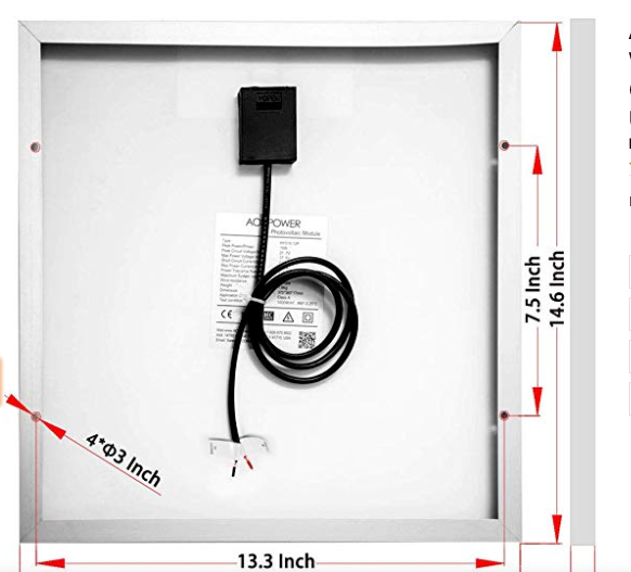 Load image into Gallery viewer, ACOPower 15W 12V Solar Charger Kit, 5A Charge Controller with Alligator Clips