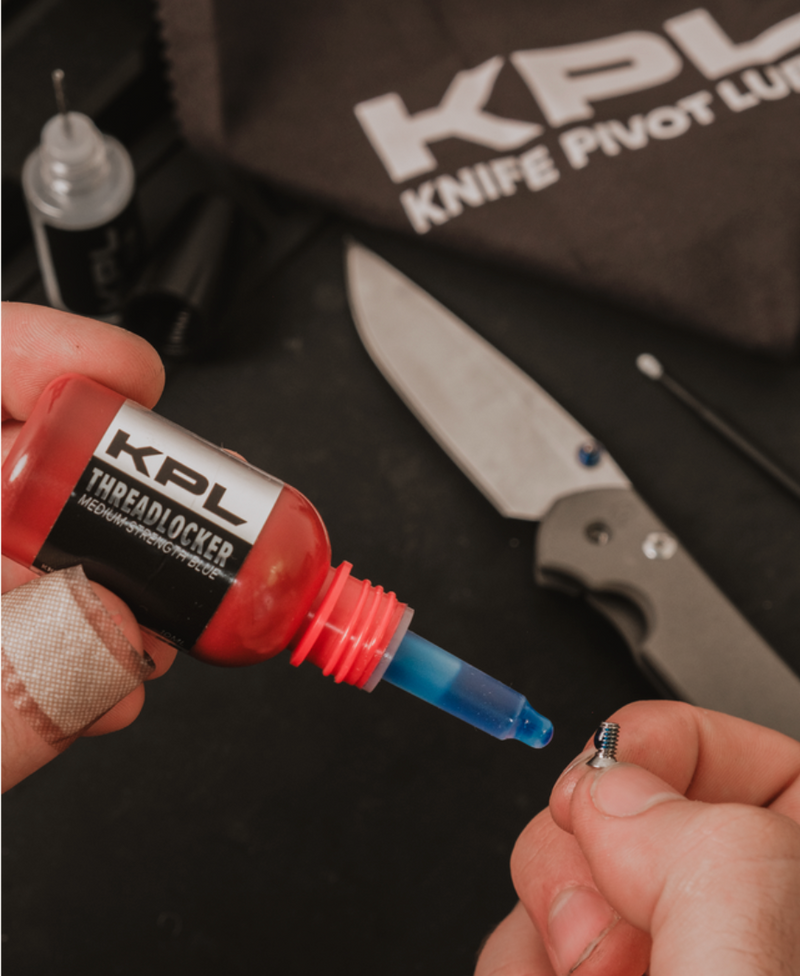 Load image into Gallery viewer, KPL *OIL TOLERANT* - Blue Medium Strength Pocketknife Threadlocker - Large Blue 10ml