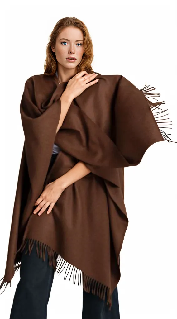 Load image into Gallery viewer, Premium Classic Solid Alpaca Poncho