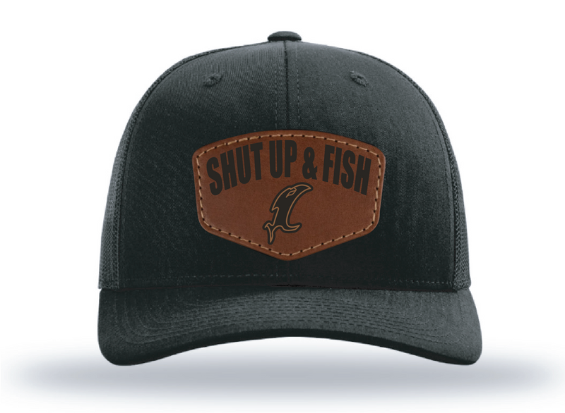 Load image into Gallery viewer, Shut Up & Fish Vic Patch - Black