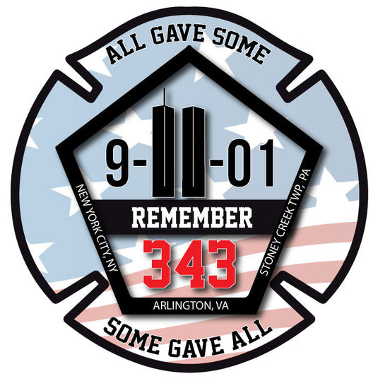 SEPTEMBER 11TH REFLECTIVE MEMORIAL HELMET DECAL