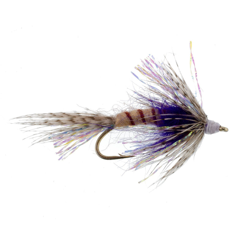 Load image into Gallery viewer, 3 Pack Purple Shakey Bealy Fall Soft Hackle Wet Fly - Hook Size 10