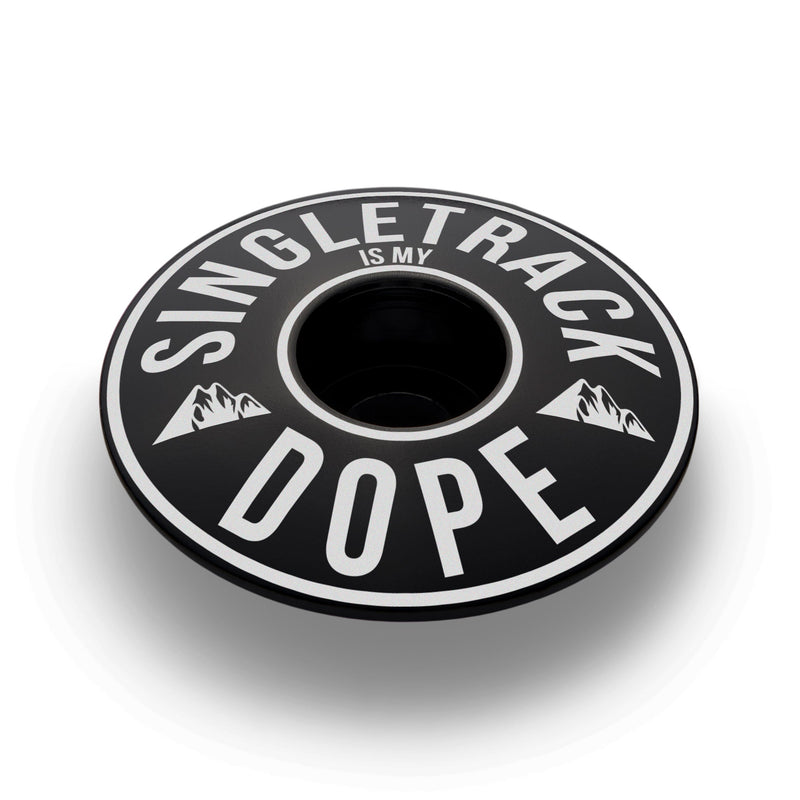 Load image into Gallery viewer, Singletrack Is My Dope Bicycle Headset Cap