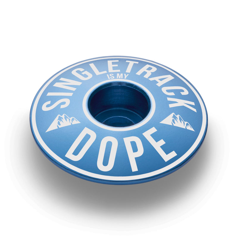 Load image into Gallery viewer, Singletrack Is My Dope Bicycle Headset Cap