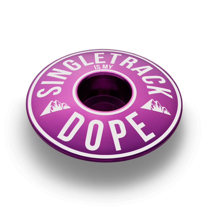 Load image into Gallery viewer, Singletrack Is My Dope Bicycle Headset Cap