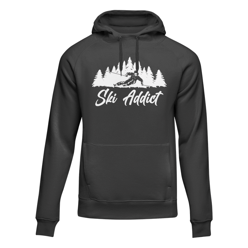 Load image into Gallery viewer, Ski Addict Adult Fleece Hoodie