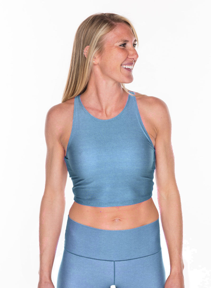 Load image into Gallery viewer, Sky Blue Summit Crop Top