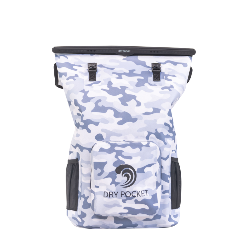 Load image into Gallery viewer, Waterproof Floating Backpack Dry Bag - Snow Camo