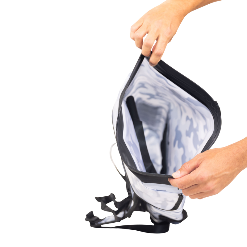 Load image into Gallery viewer, Waterproof Floating Backpack Dry Bag - Snow Camo