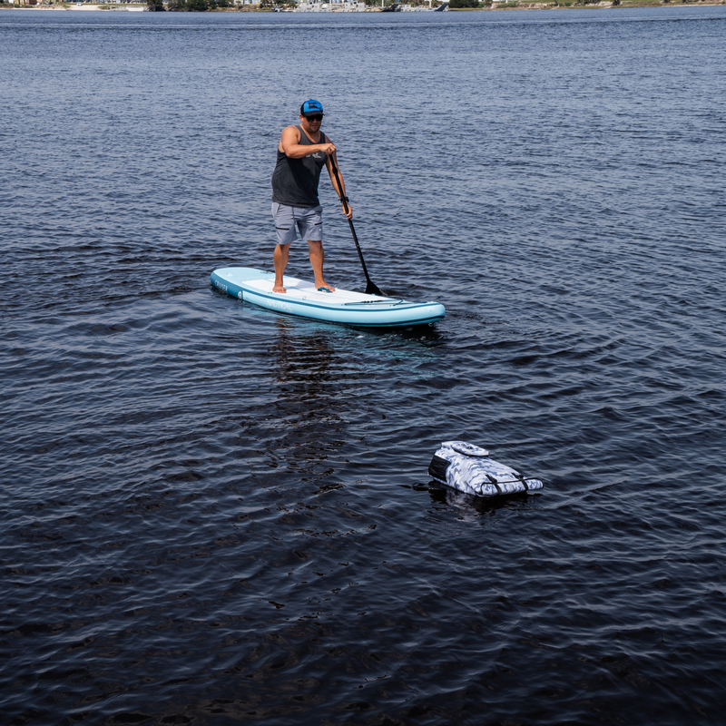 Load image into Gallery viewer, Waterproof Floating Backpack Dry Bag - Snow Camo