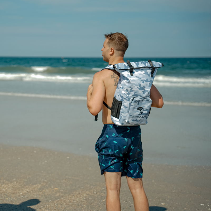 Load image into Gallery viewer, Waterproof Floating Backpack Dry Bag - Snow Camo