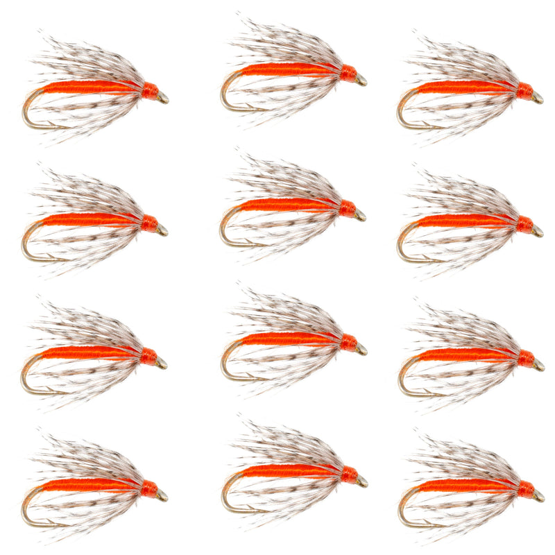 Load image into Gallery viewer, Soft Hackle Partridge and Orange Fly Fishing Wet Flies -1 Dozen Flies Hook Size 16