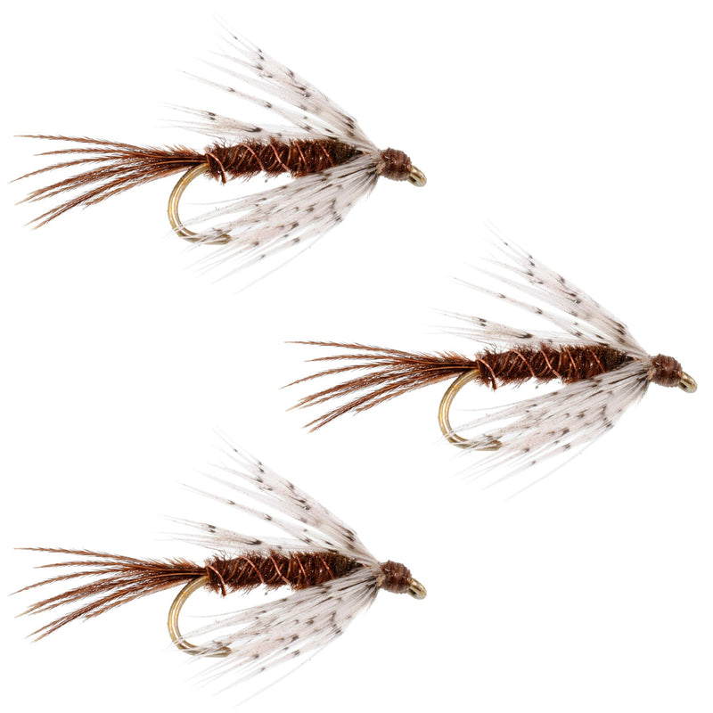 Load image into Gallery viewer, 3 Pack Soft Hackle Partridge and Pheasant Tail Fly Fishing Wet Flies - Hook Size 112