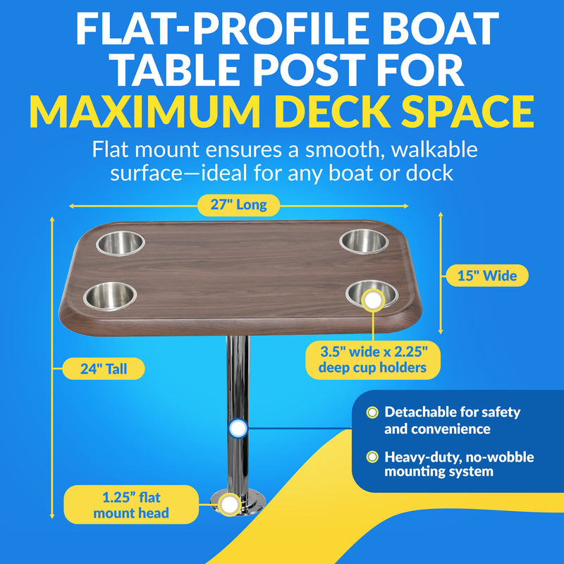Load image into Gallery viewer, Boat Table Set - 6" Flush Mount Floor Plate / Anti Wobble (6 colors)