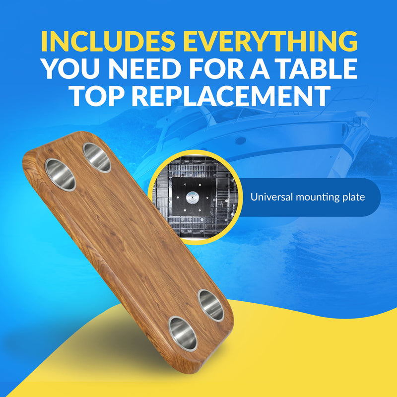 Load image into Gallery viewer, Boat Table Tops for Pontoons, Cabin Cruisers & Boats | Waterproof Replacement Table Top (6 colors):
