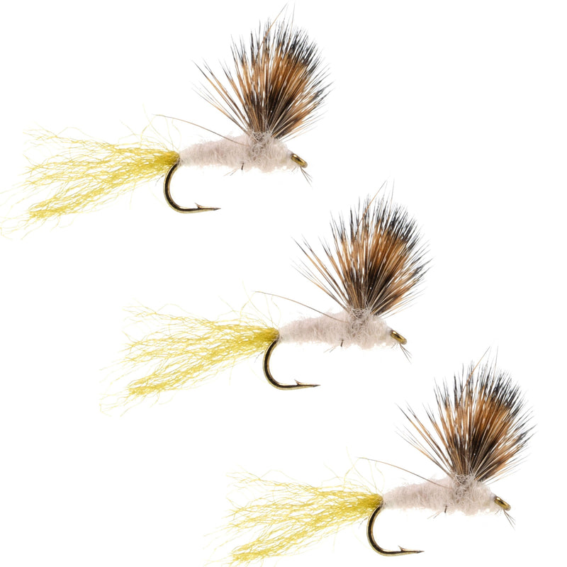 Load image into Gallery viewer, 3 Pack Sparkle Dun Pale Morning Dun PMD Mayfly Flies Hook size 16