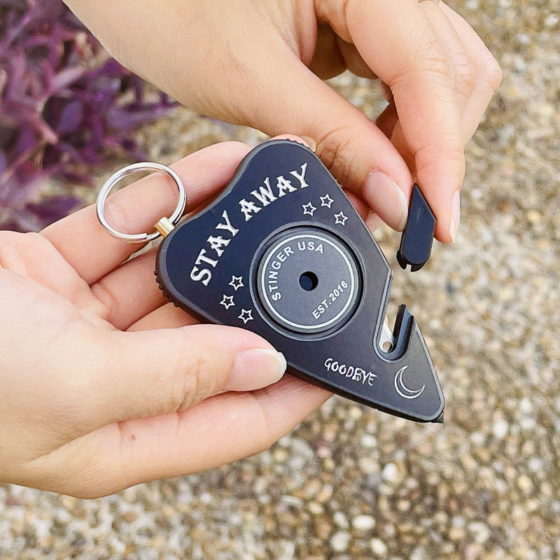 Load image into Gallery viewer, Secure Alert Personal Safety Keychain Alarm (Black Stay Away)