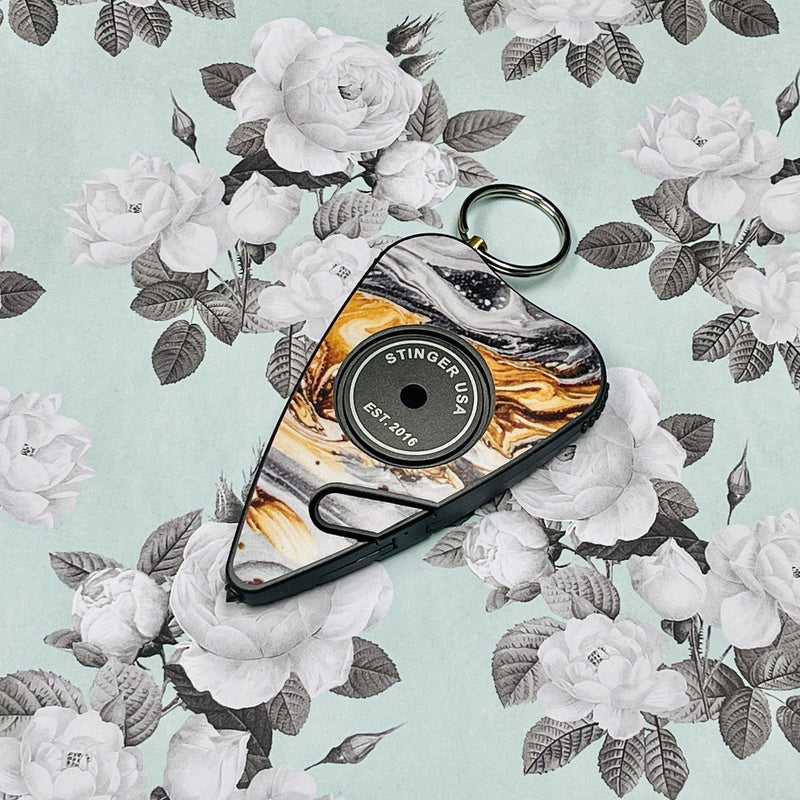 Load image into Gallery viewer, Secure Alert Personal Safety Keychain Alarm (Black Marble)