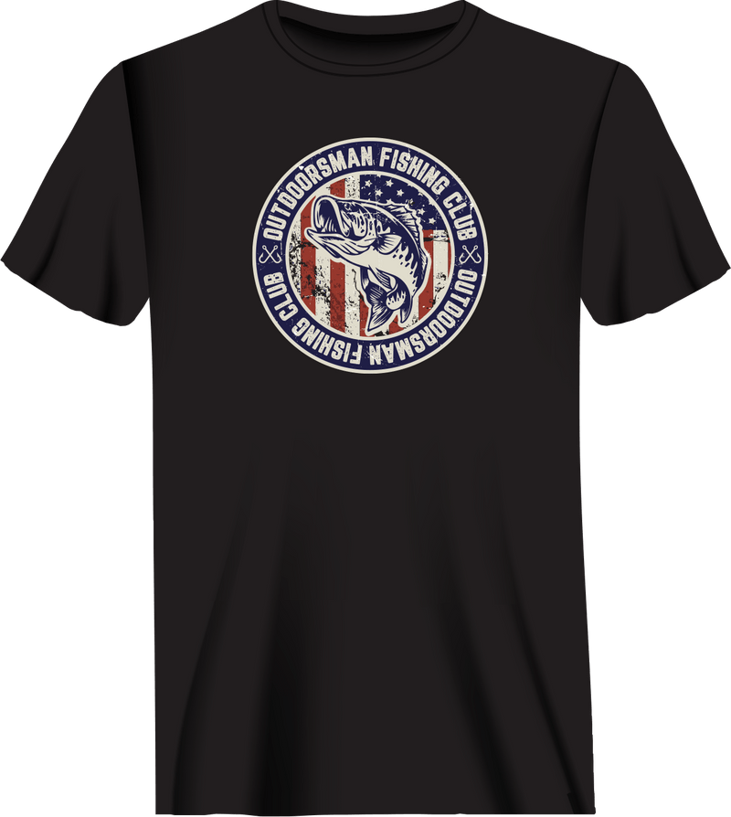 Load image into Gallery viewer, Outdoorsman Fishing Club Patriotic Man T-Shirt