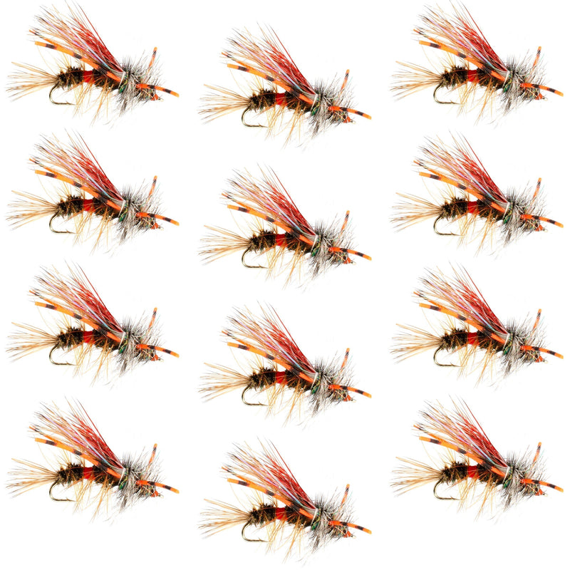 Load image into Gallery viewer, Kaufmann's Royal Crystal Stimulator Rubber Legs Dry Fly - 1 Dozen Flies Hook Size 8