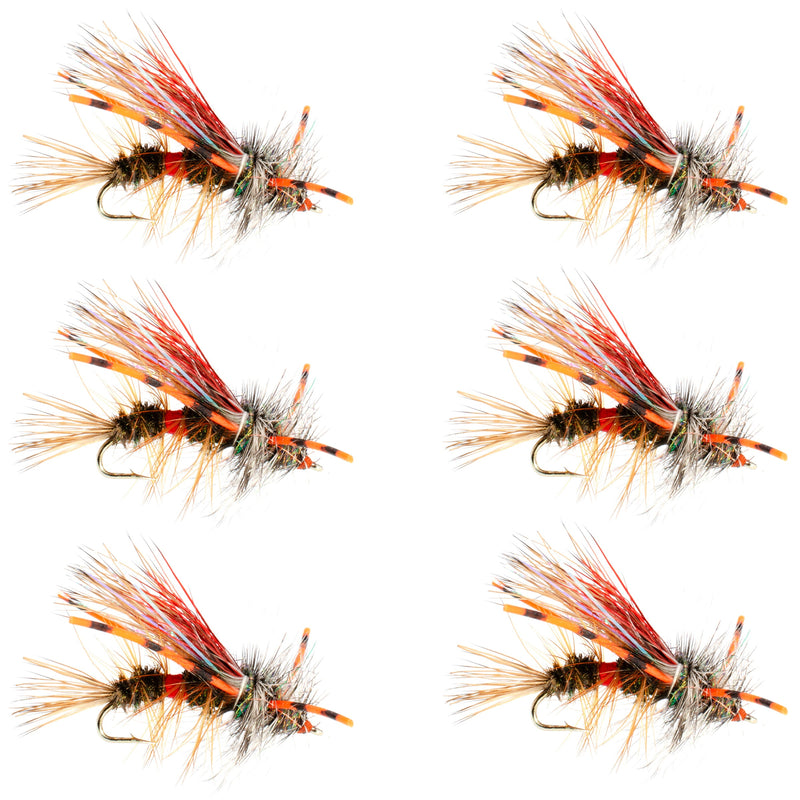 Load image into Gallery viewer, Kaufmann's Royal Crystal Stimulator Rubber Legs Dry Fly - 6 Flies Hook Size 16