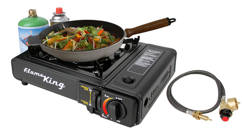 Load image into Gallery viewer, Flame King Portable Butane & Propane Gas Stove with Single Burner