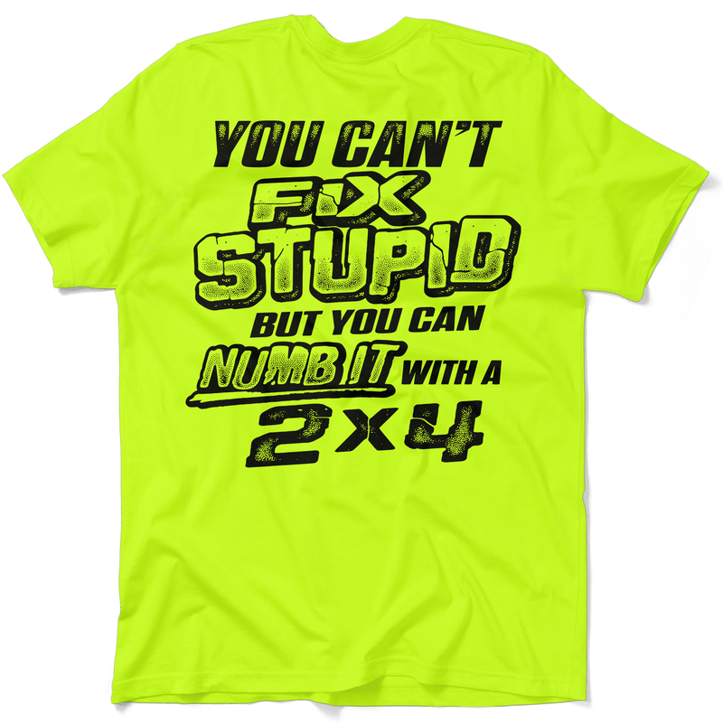 Load image into Gallery viewer, Stupid - Safety Yellow T-Shirt