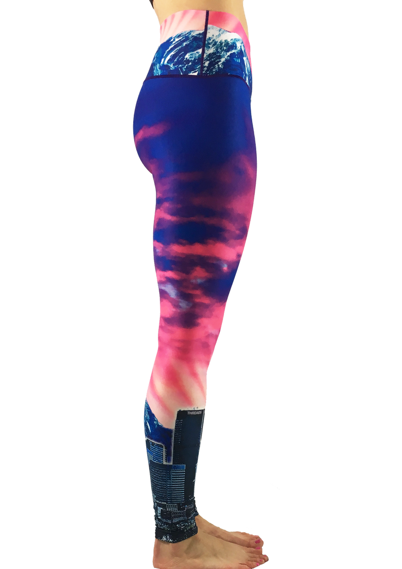 Load image into Gallery viewer, Mile High Sunset Denver Skyline Yoga Pants