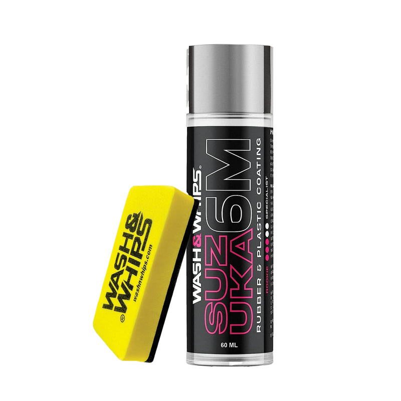 Load image into Gallery viewer, WASH&WHIPS Suzuka 6M Rubber & Plastic Coating for Cars, Restores and Brings Back Black - Concentrated Formula Non-Greasy, 60ml